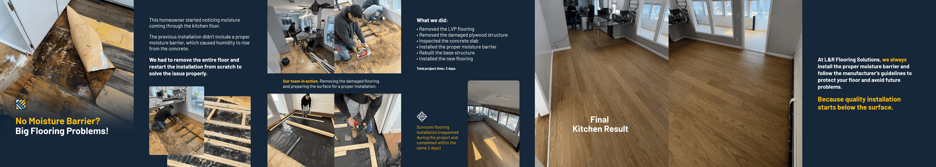 LR Flooring — carrossel antes e depois